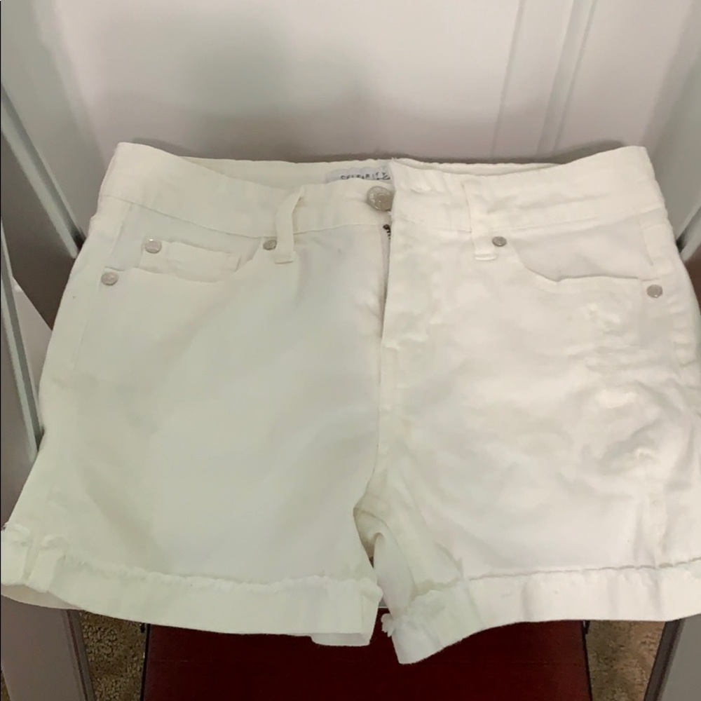 White Jean Shorts